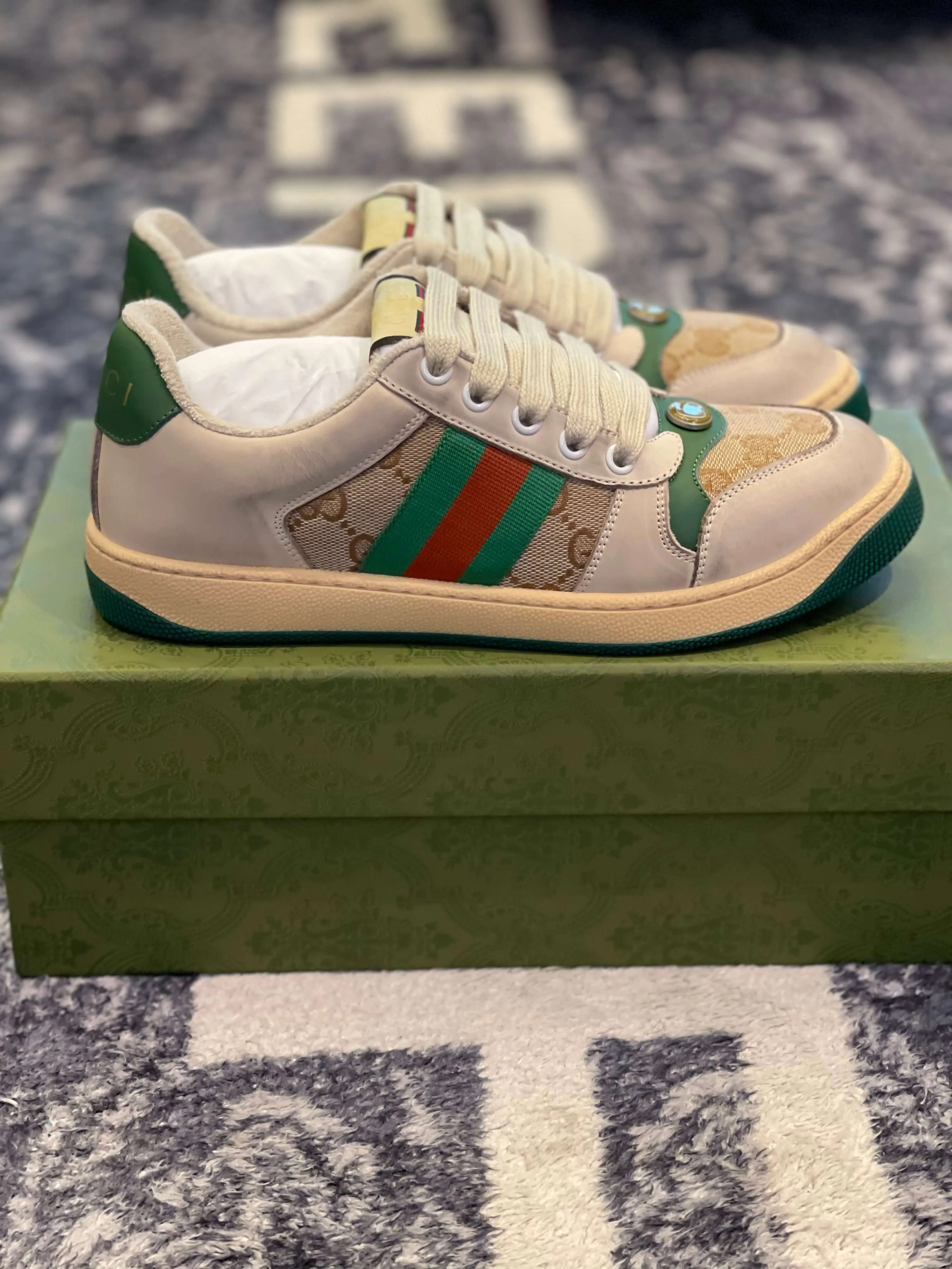 Gucci ‘Screener Trainer’ platform Beige Sneakers