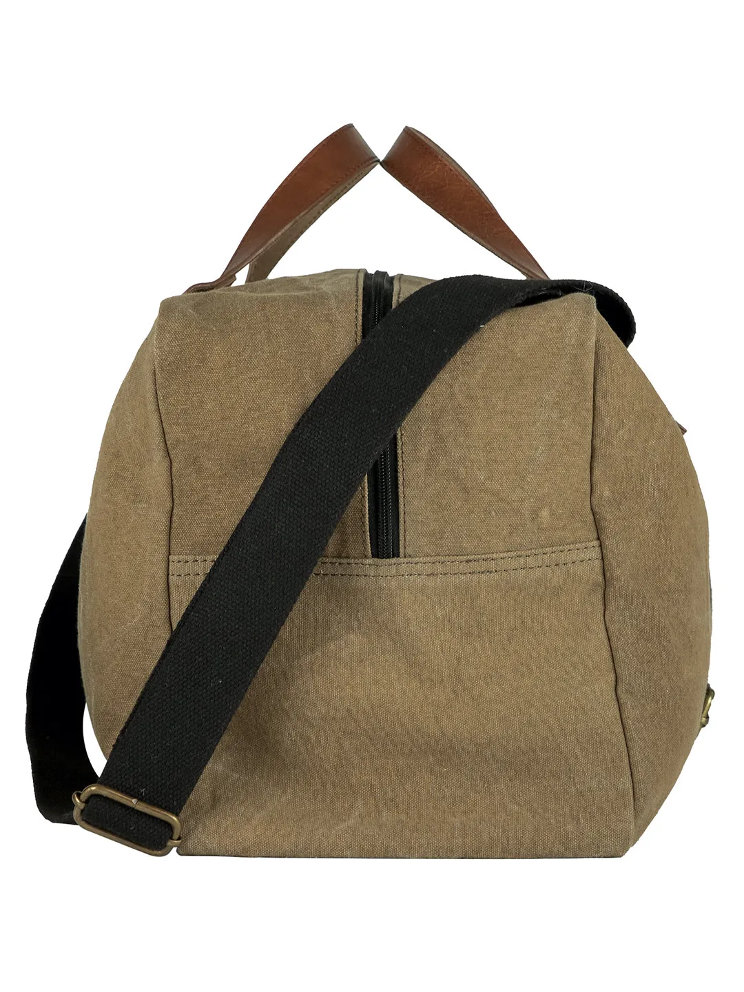 Mona B Upcycled Canvas Duffel Gym Travel and Sports Bag With Stylish Design for Men and Women: Brad